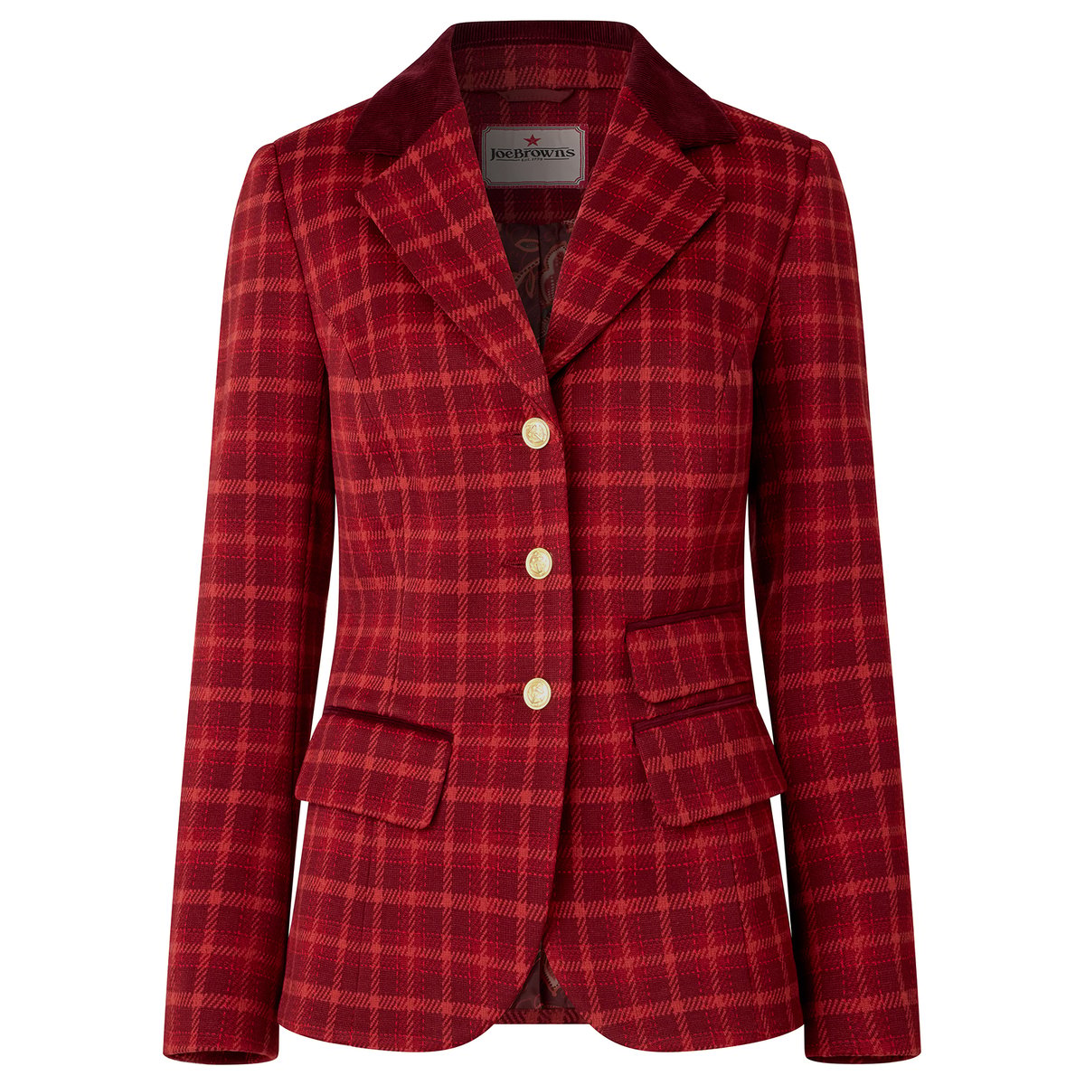 Veste à Carreaux Dahlia orange, JOE BROWNS