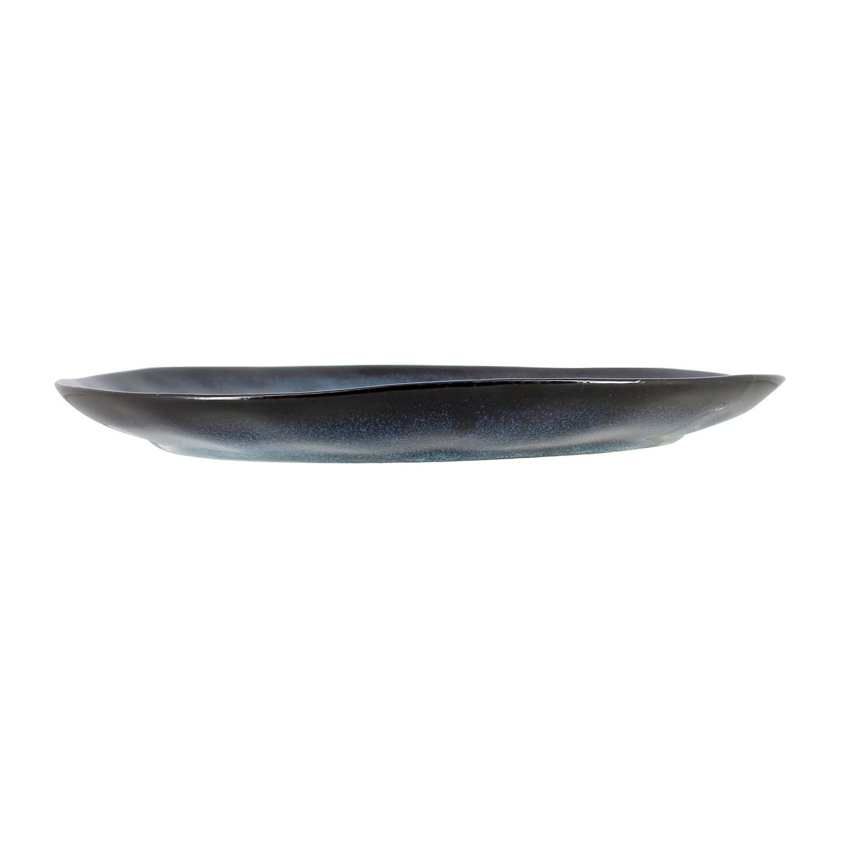 Lot de 6 assiettes plates en grès 28cm, COSTA bleu, OGO LIVING