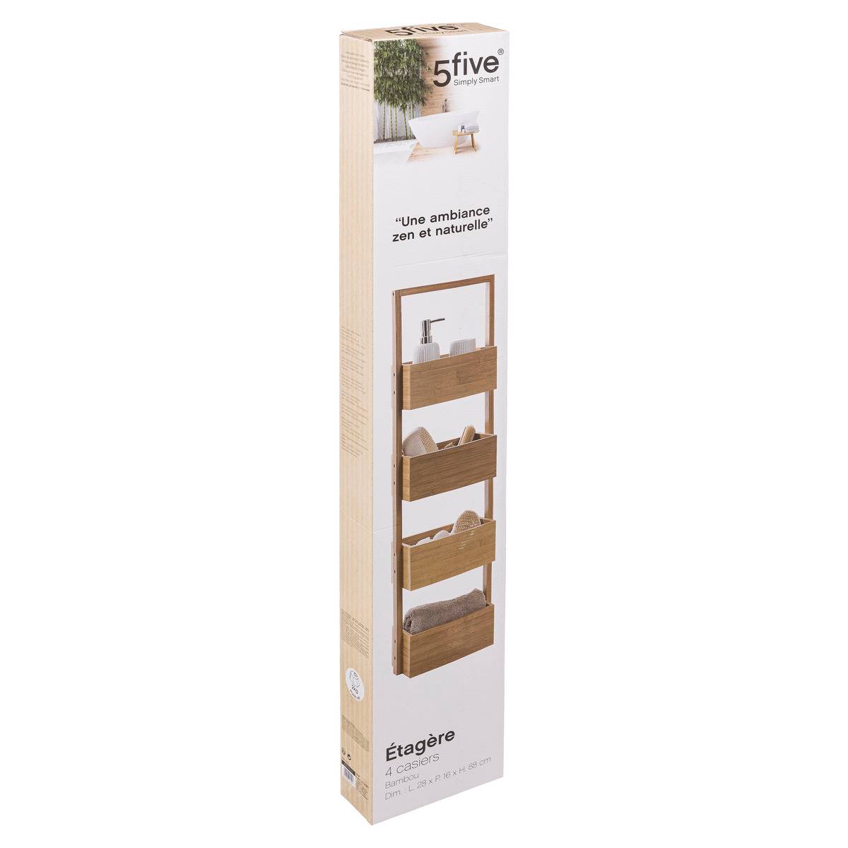 Desserte 4 niveaux beige, 5FIVE SIMPLY SMART