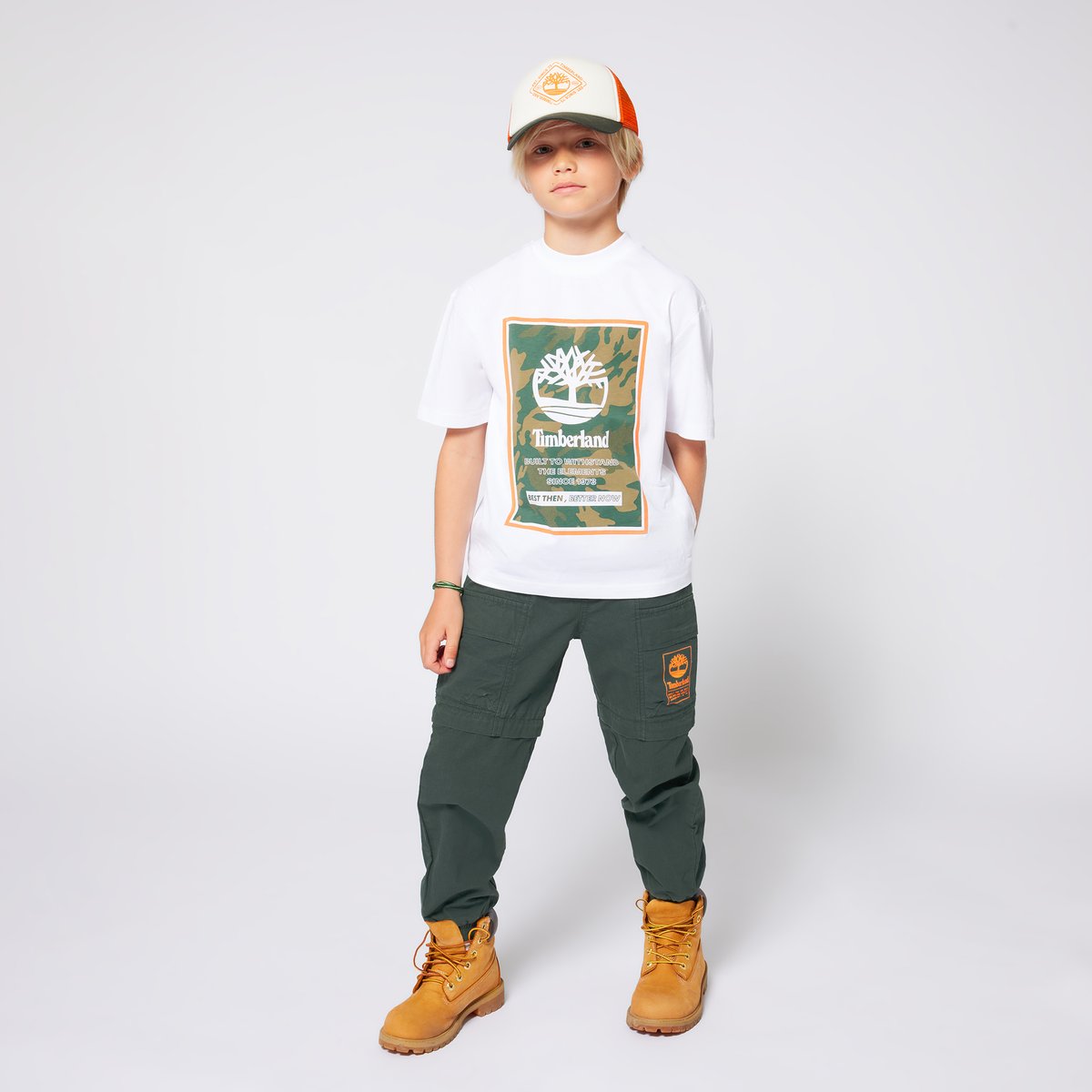 T-shirt ample avec imprimé blanc, TIMBERLAND