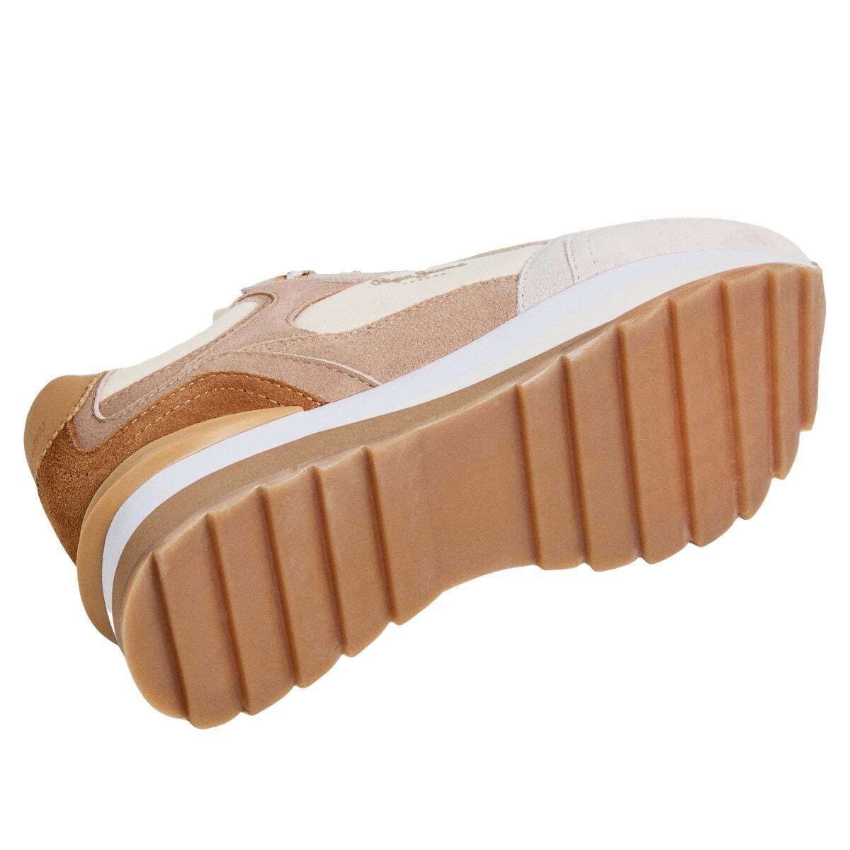 Ball - Baskets En Cuir Avec Clous blanche bougie, PEPE JEANS