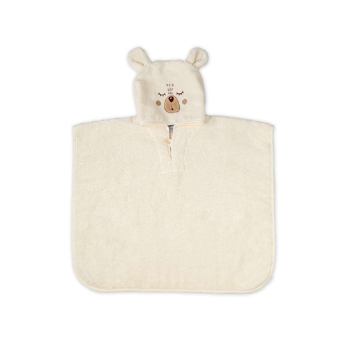 Poncho pur coton PETIT OURS angora, GARNIER THIEBAUT