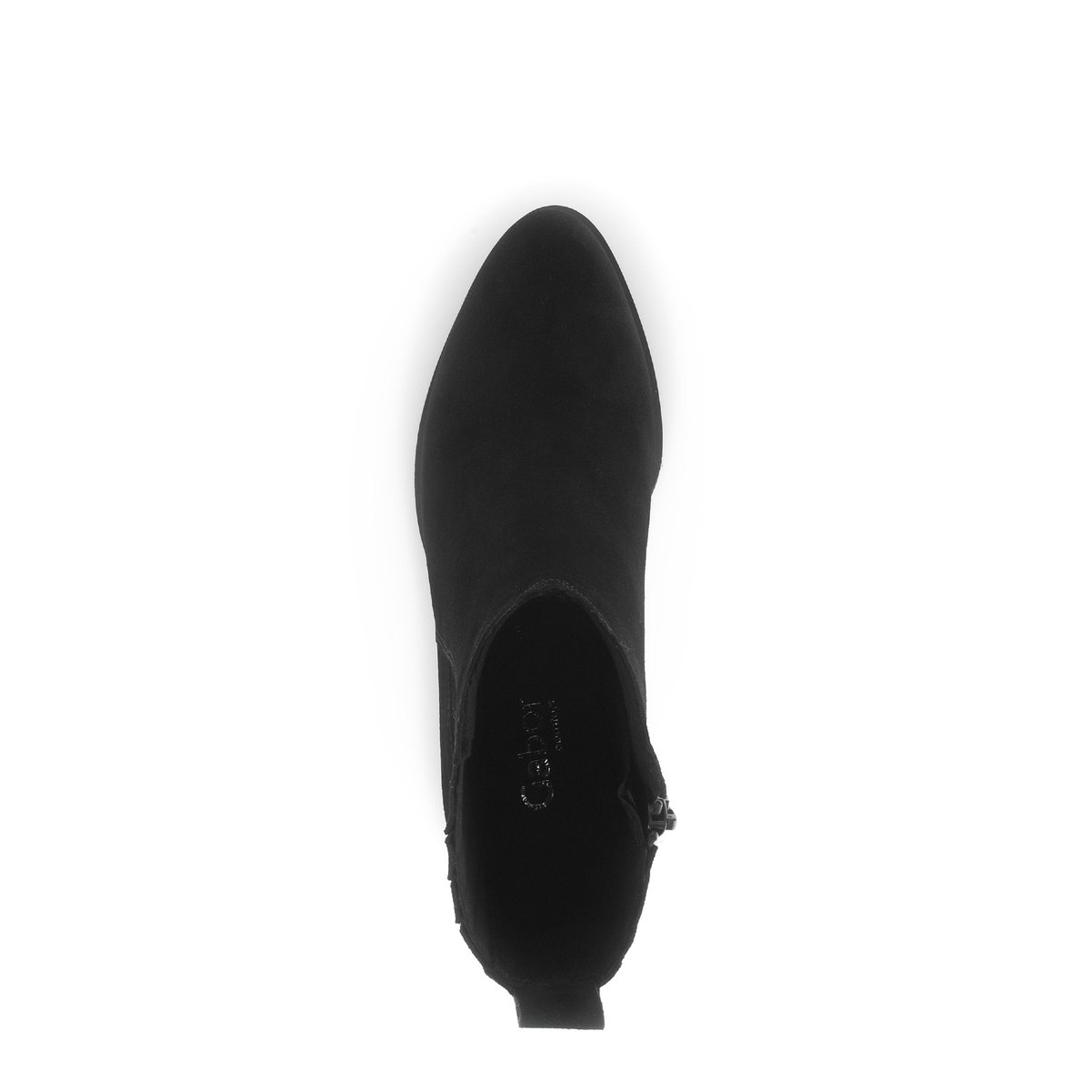 Bottines en cuir à talon décroché noir velours, GABOR