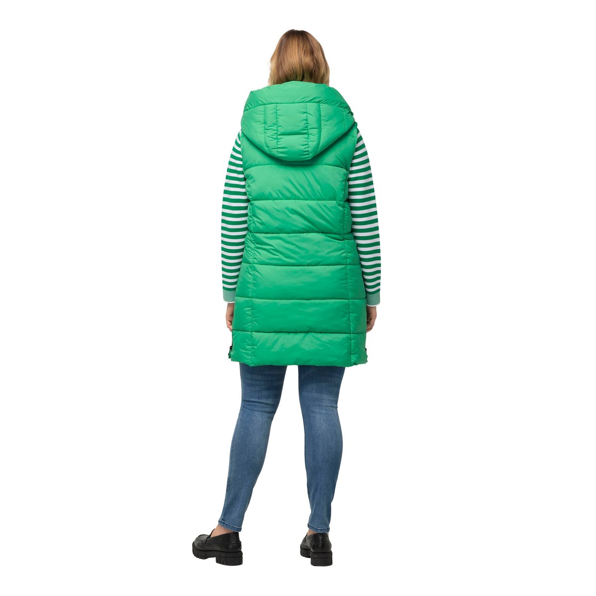 Long gilet matelassé HYPRAR vert émeraude, ULLA POPKEN