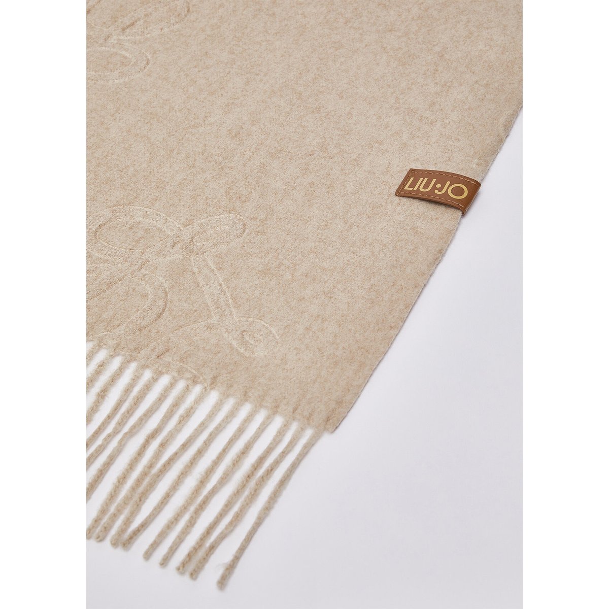 Étole avec logo monogramme camel, LIU JO