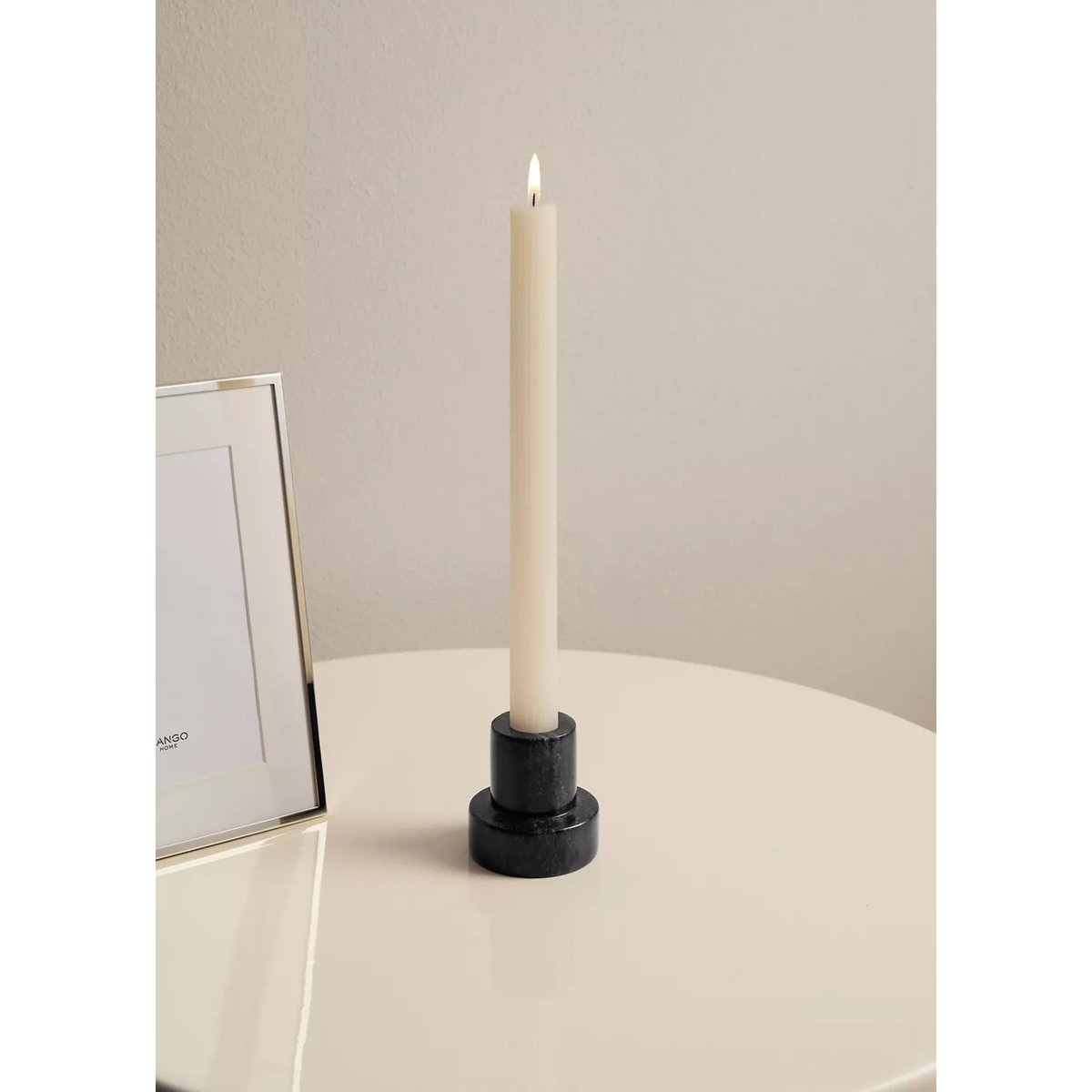 Bougeoir réversible en marbre haut gris, MANGO HOME