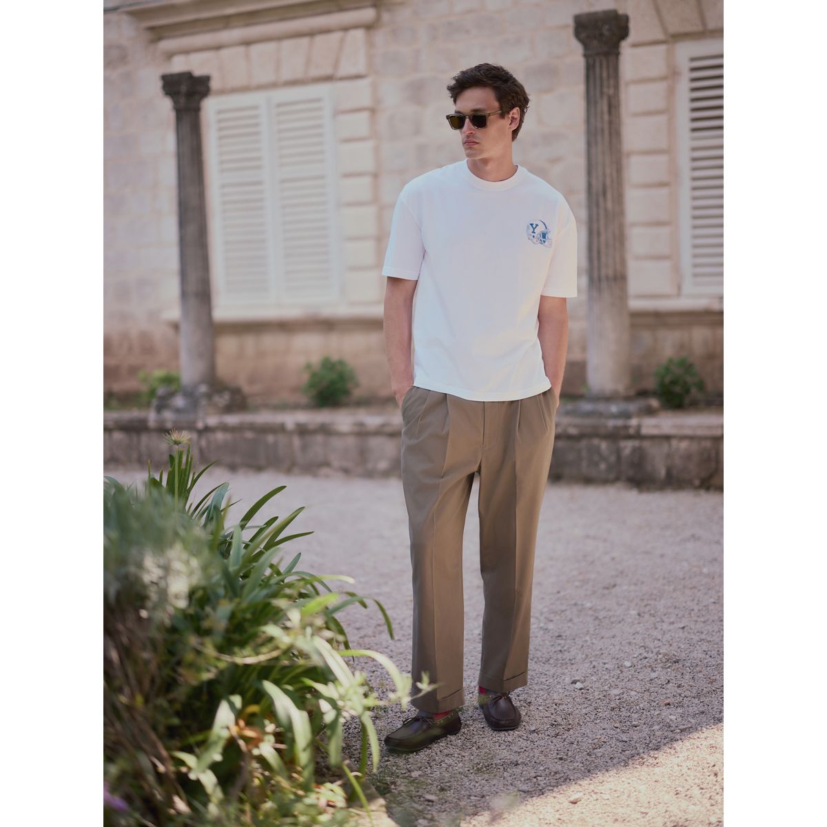 T-shirt léger décontracté yale blanc, NEXT