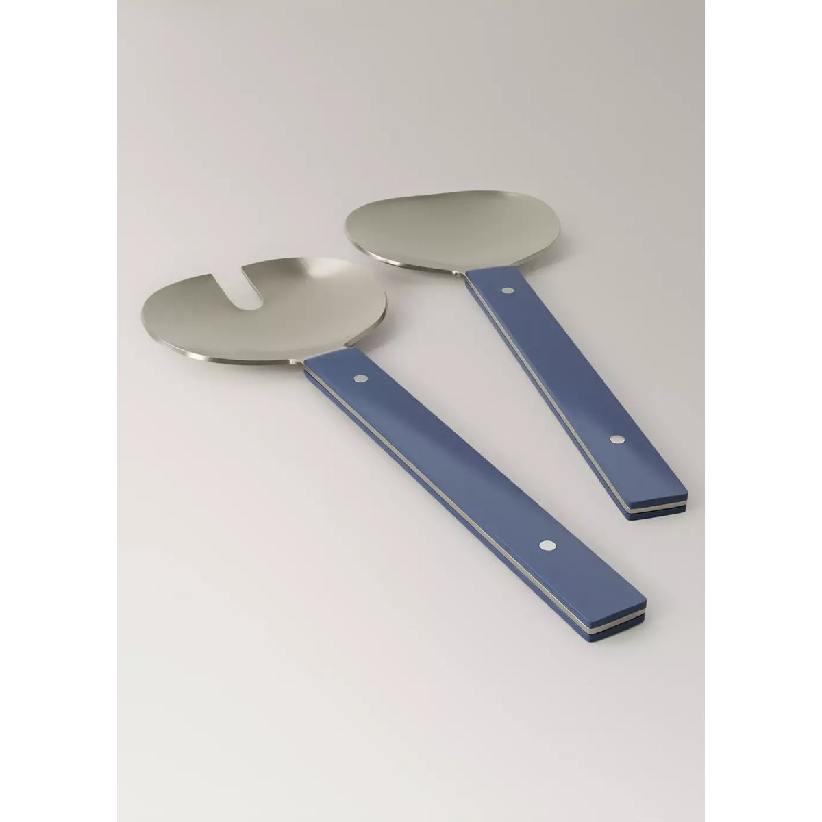 Lot 2 couverts de service 2 pièces acier inoxydable bleu encre, MANGO HOME