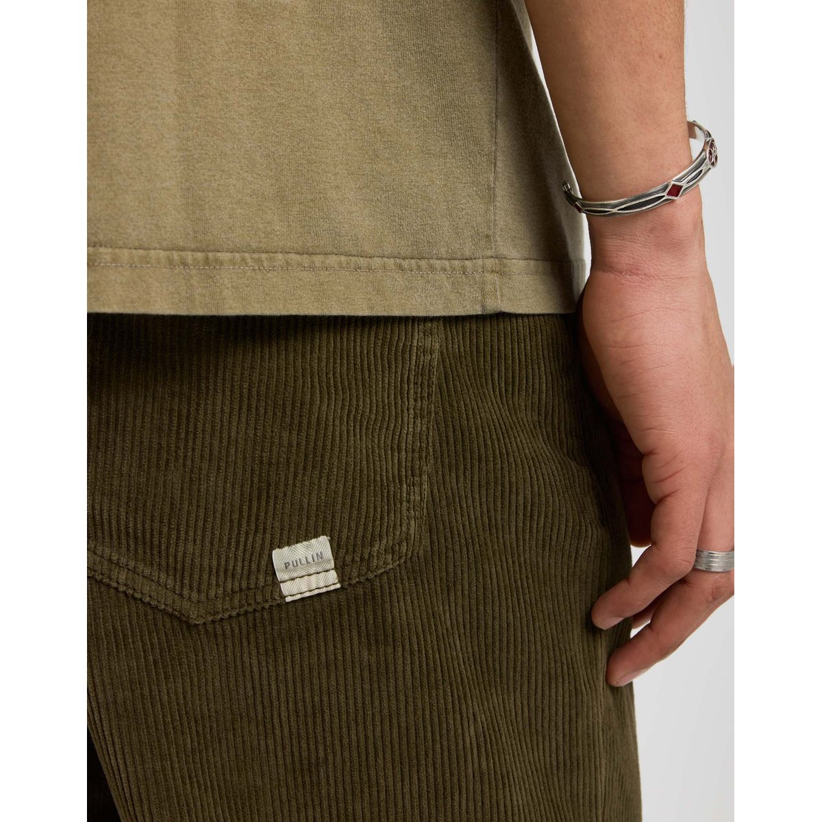 PANTALON MID LOOSE VELOURS ROYCYPRESS vert forêt, PULLIN