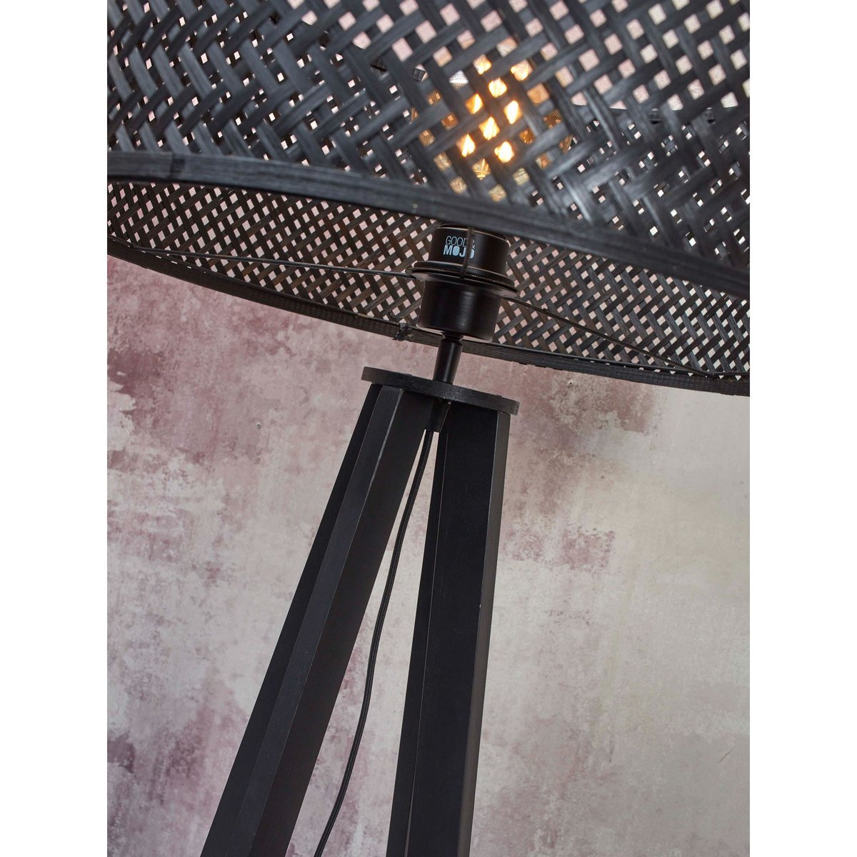 Lampadaire Bambou JAVA noir, GOOD & MOJO