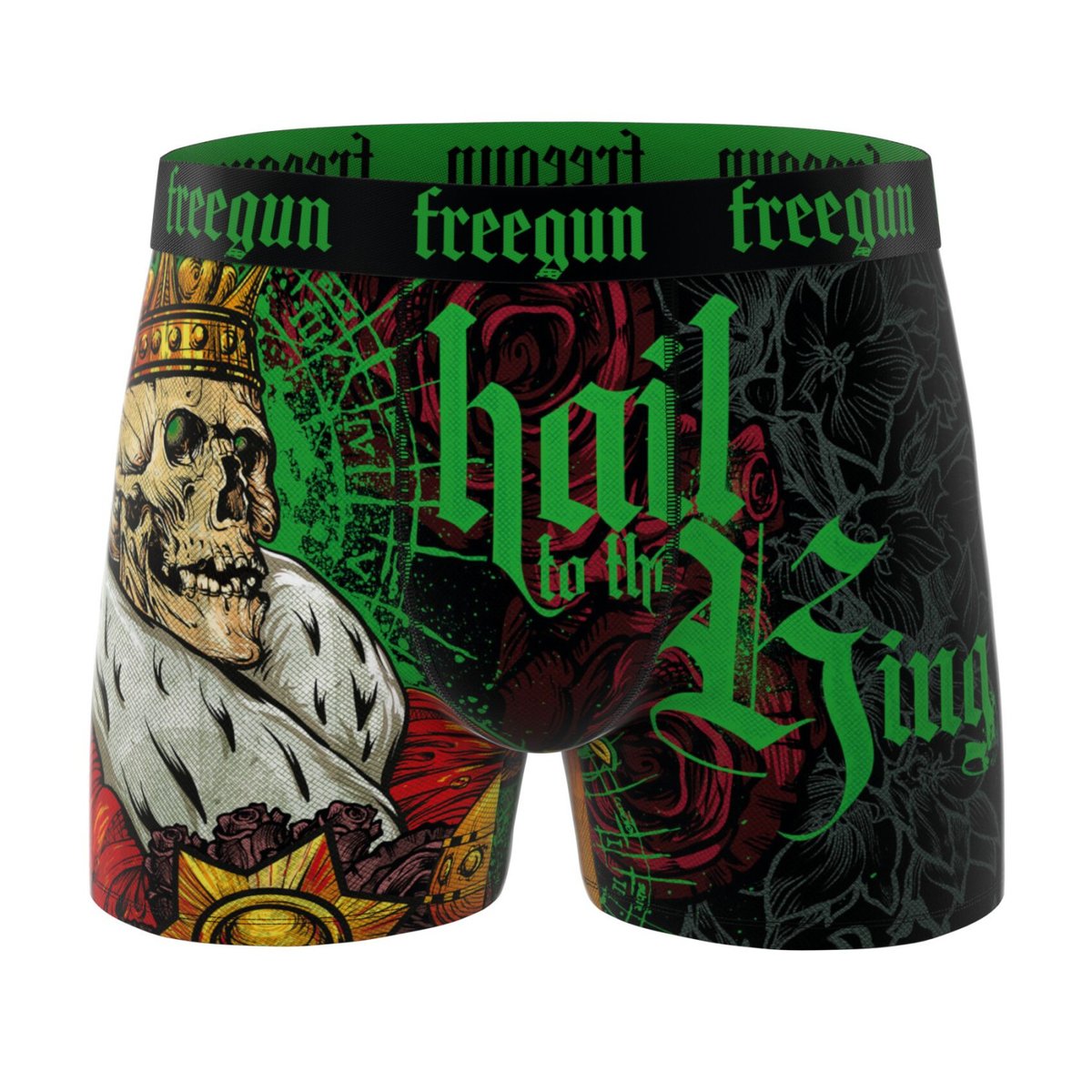 Lot De 3 Boxers Microfibre vert/noir/jaune/doré/marron/rouge/gris, FREEGUN
