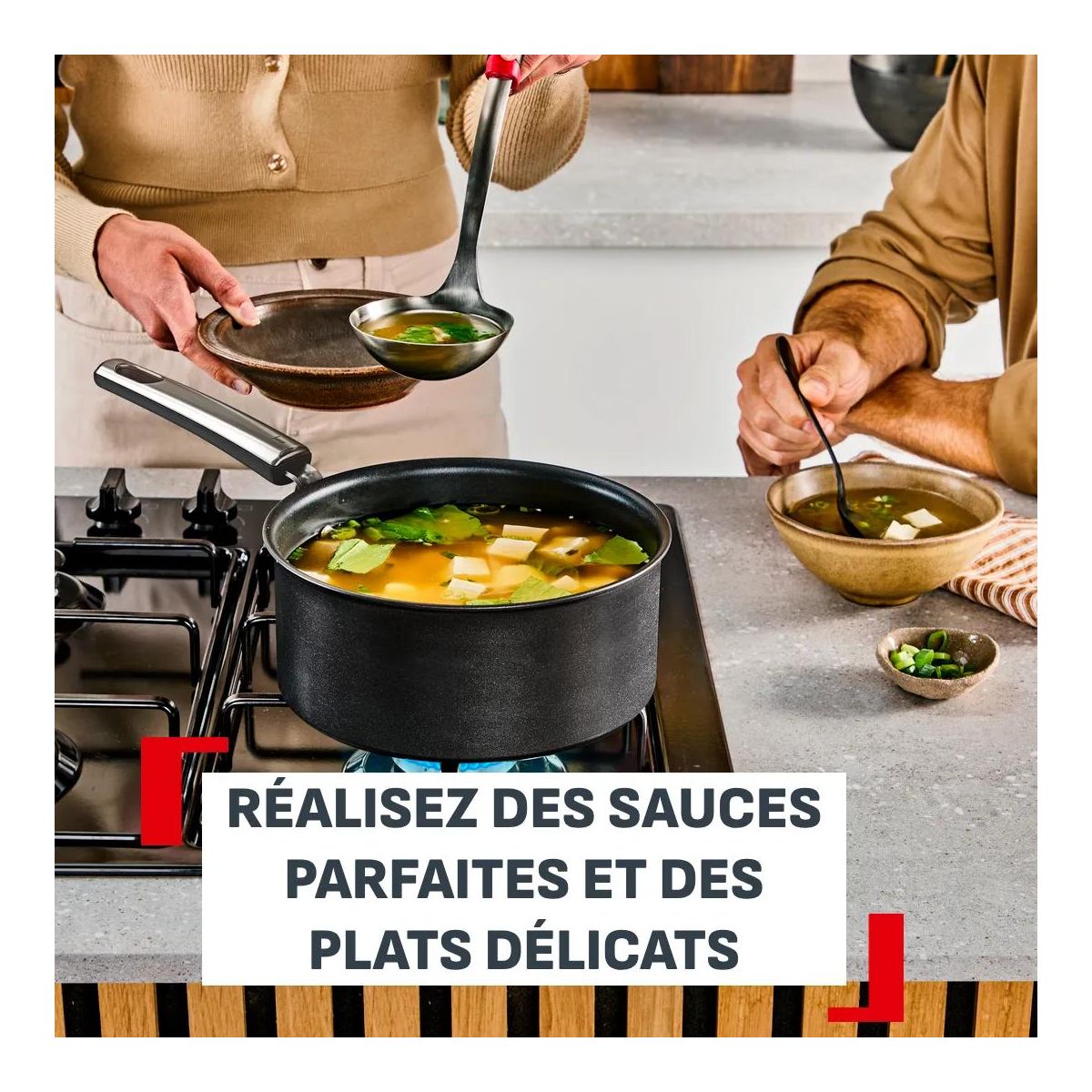Casserole 16cm Excellence + noir, TEFAL