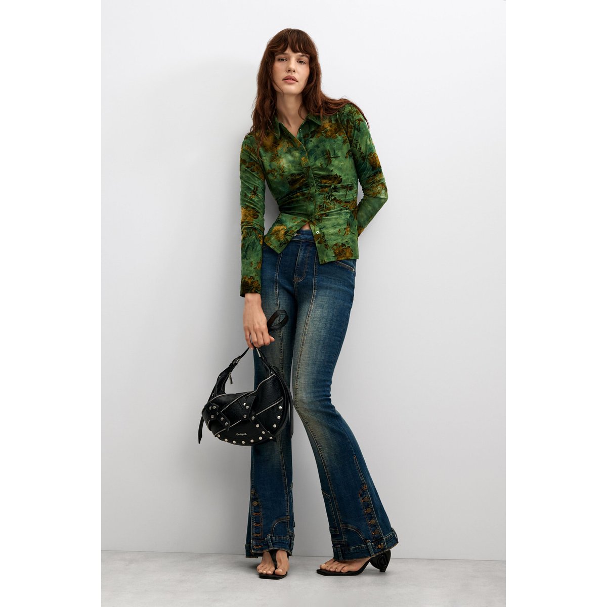 Chemise floquée vert, DESIGUAL