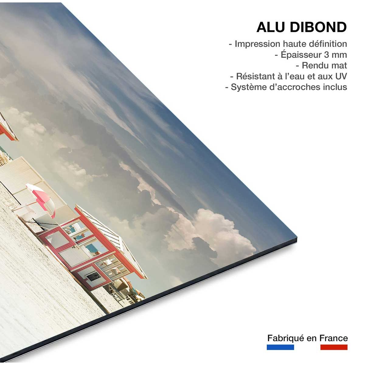 Tableau plage floride tableau alu dibond, HEXOA