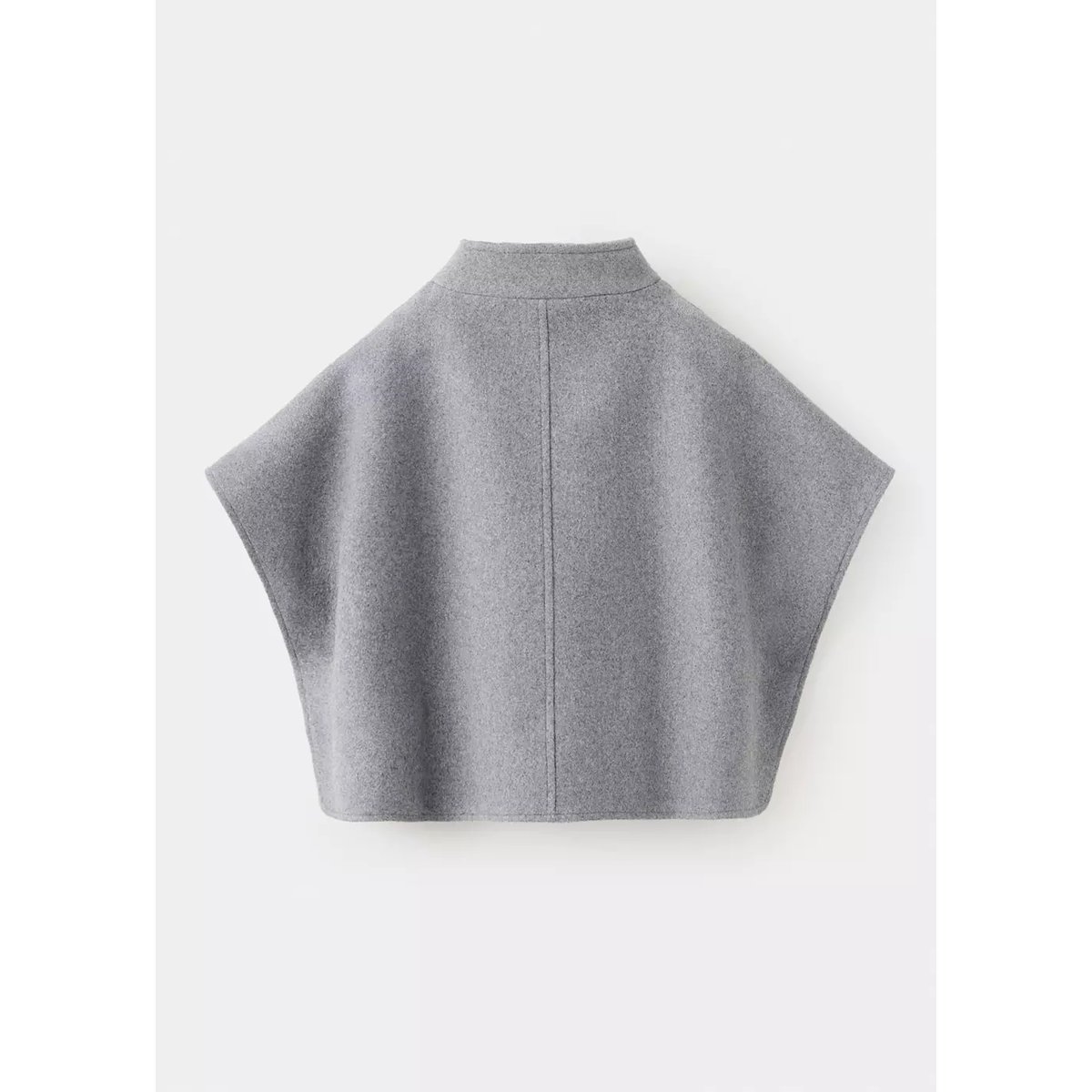 Cape en drap de laine avec brandebourg gris chiné moyen, MANGO KIDS