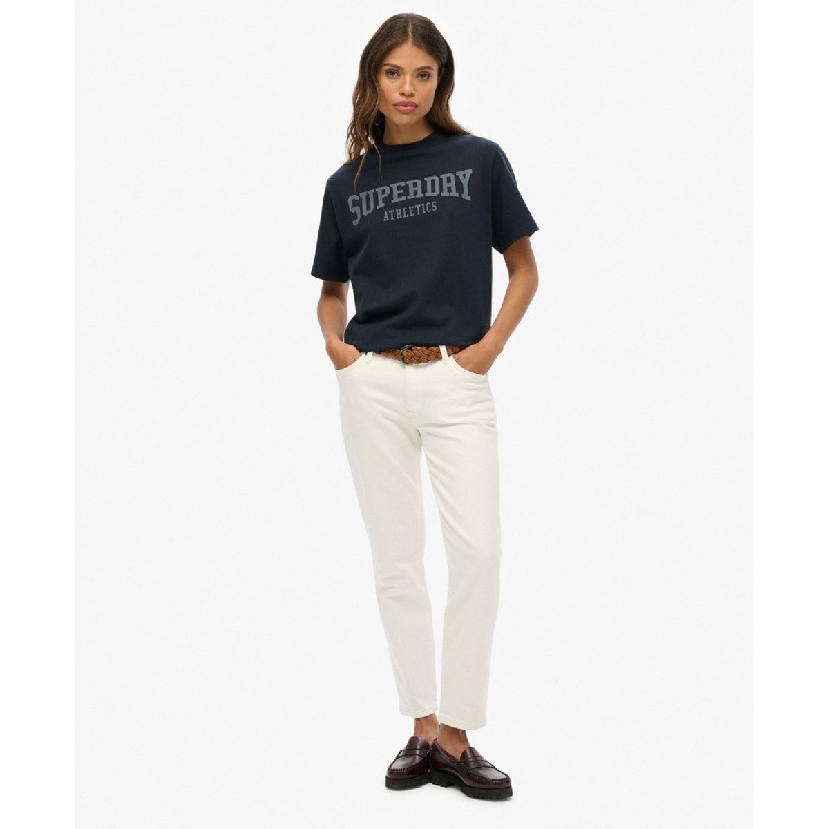 T-shirt oversize Athletic Essentials bleu marine éclipse, SUPERDRY