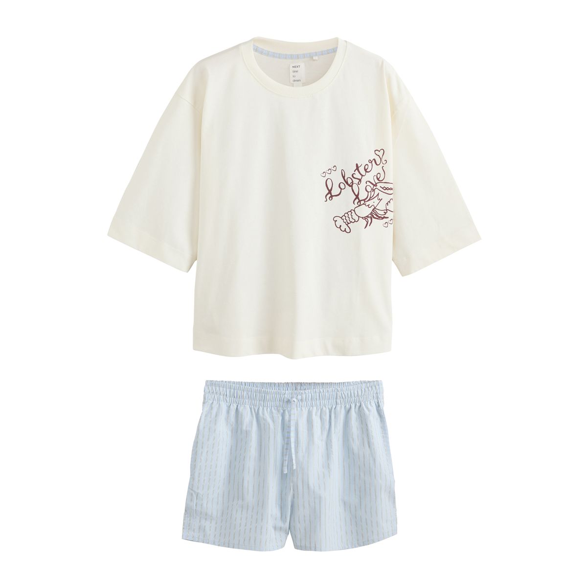 Ensemble pyjama short homard à la crème, NEXT