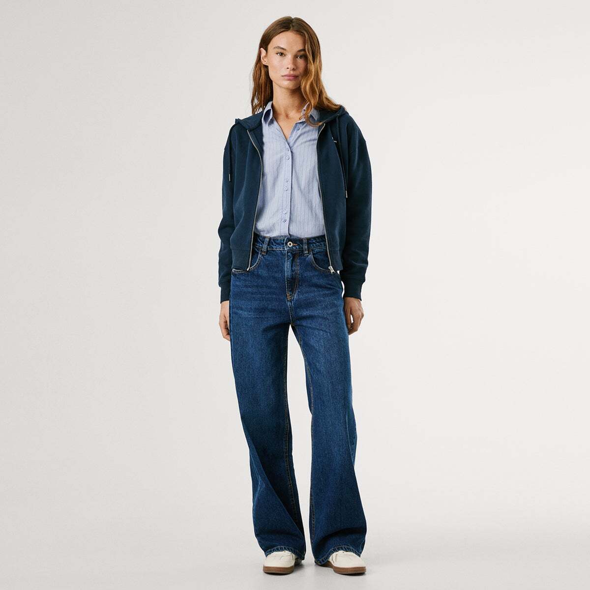 Jean Coupe Regular, Taille Haute - Lexa stonewash dark indigo, PEPE JEANS