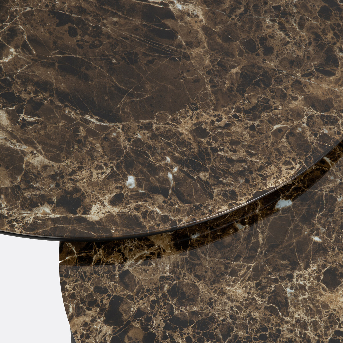 Set of 2 Chici Round Marble Effect Coffee Tables marble, LA REDOUTE INTERIEURS