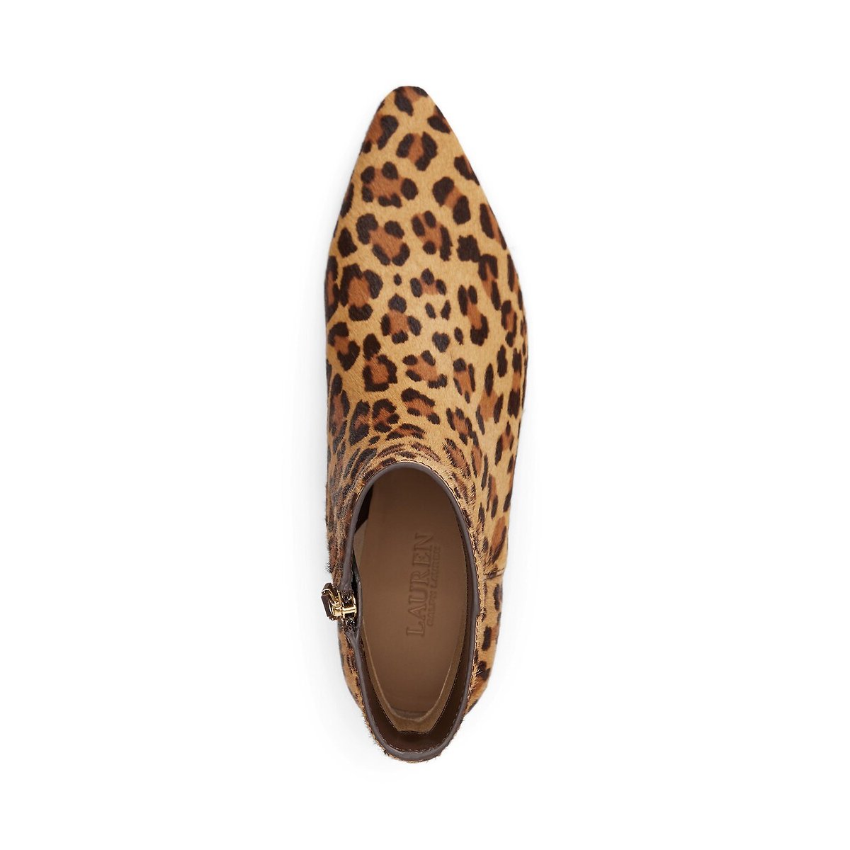 Spitz zulaufende Kittenheel-Stiefeletten aus Ponyhair-Leder, FRANCESCA leopardenmuster, LAUREN RALPH LAUREN
