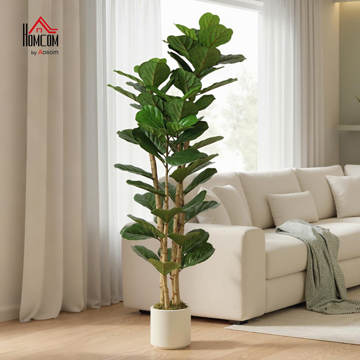 Plantes artificielles PEVA Vert vert, HOMCOM