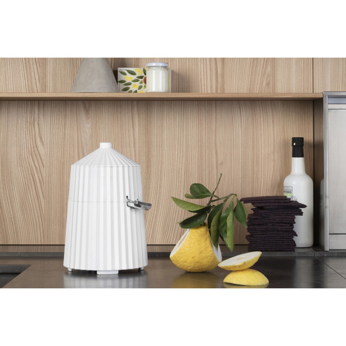 Presse-agrumes plissé blanc blanc, ALESSI