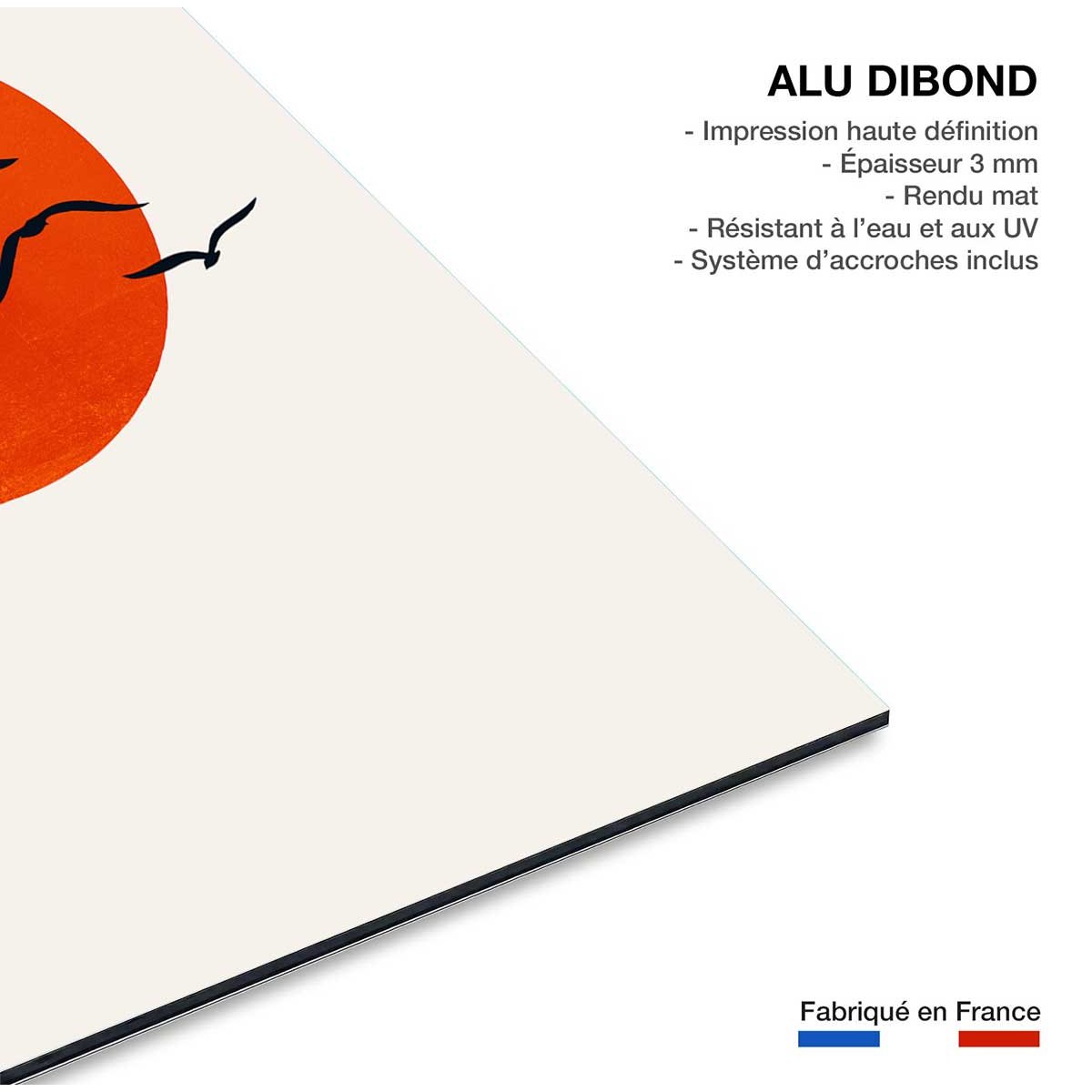 Tableau soleil levant tableau alu dibond, HEXOA