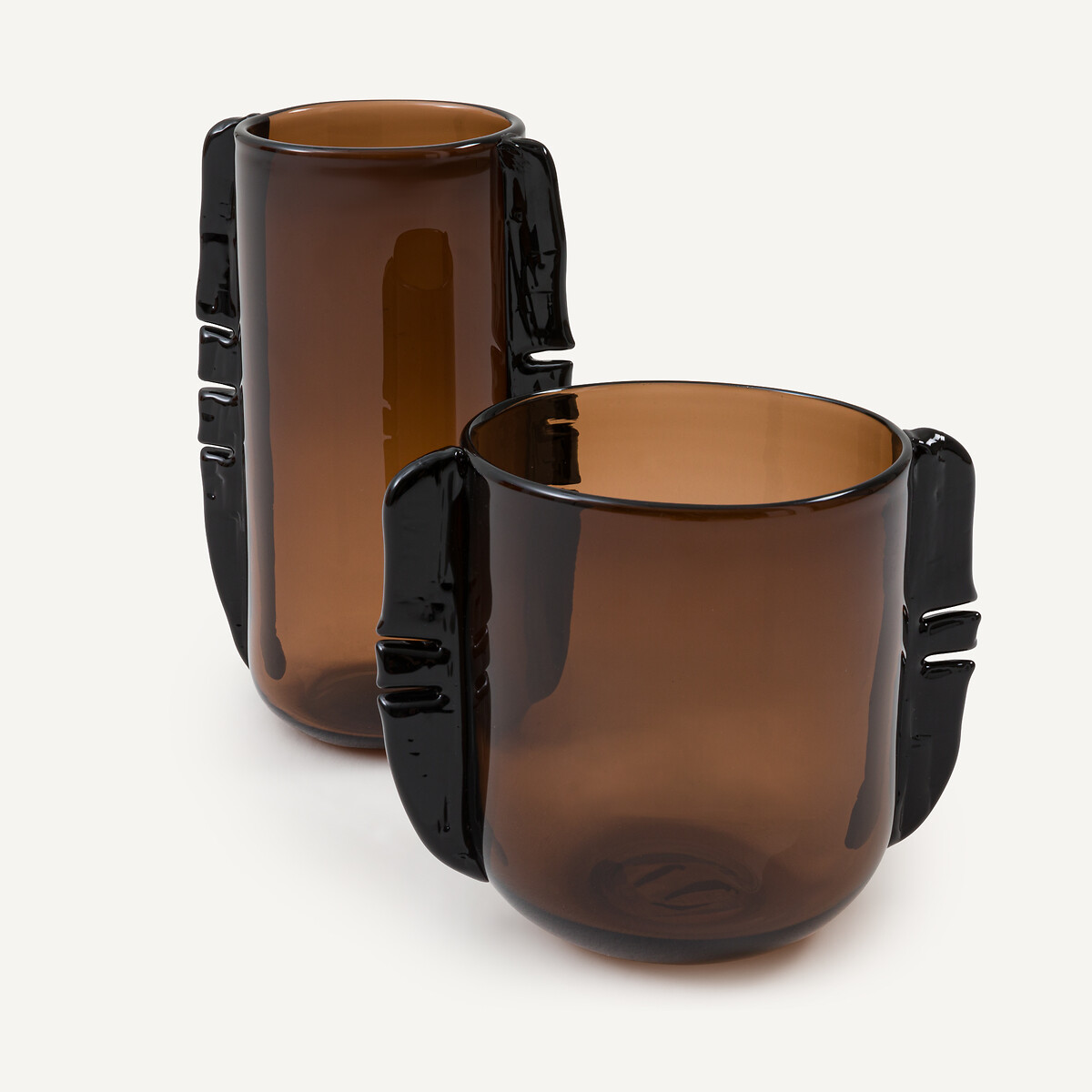 Vaso in vetro soffiato a mano, H32 cm, Limno ambra, AM.PM