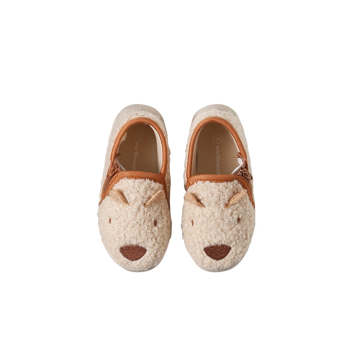 Chaussons bébé lot marron, VERTBAUDET