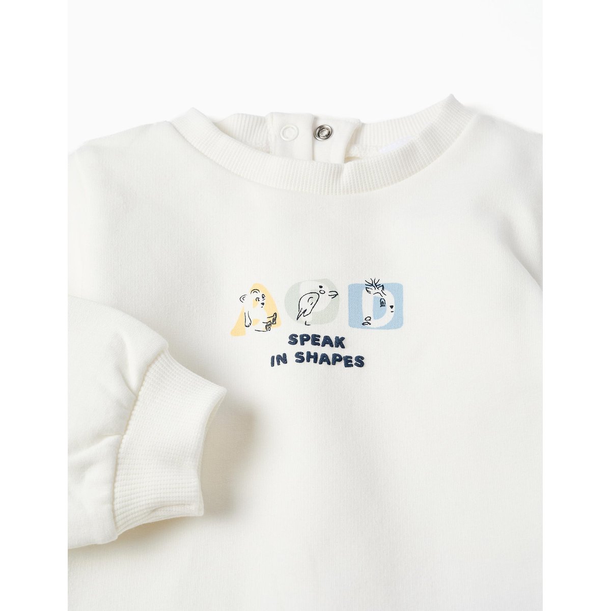 Ensemble de jogging en coton peigné avec imprimé en relief bleu clair, ZIPPY