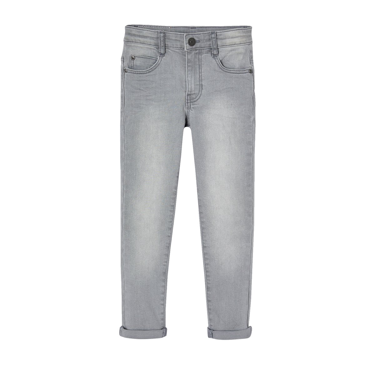 Jean slim MorphologiK "waterless" tour de Hanches FIN denim gris, VERTBAUDET