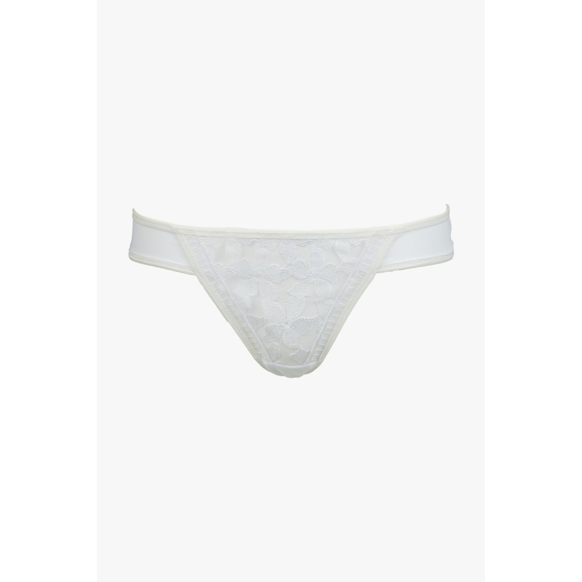 Tanga en broderie MAGNOLIA blanc, MAISON LEJABY