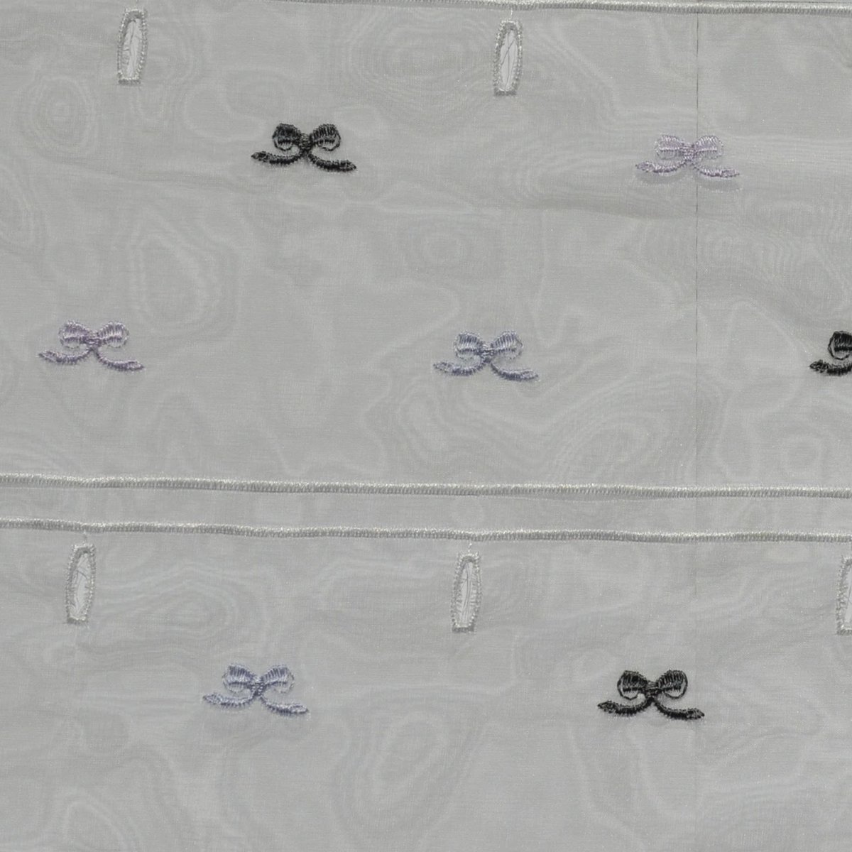 Modulable brodé à petits nœuds gris clair, HOME MAISON