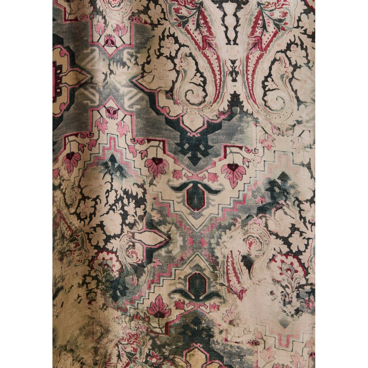 Robe à imprimé manches longues ecru, LA FEE MARABOUTEE