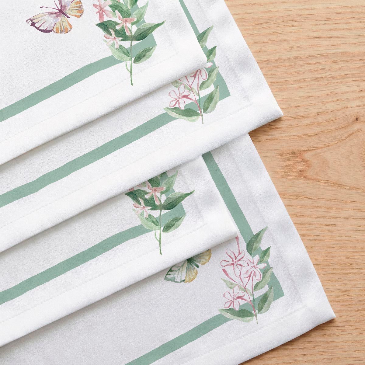 Lot de 4 serviettes en coton 100% Jazmines multicolore, NAF NAF HOME