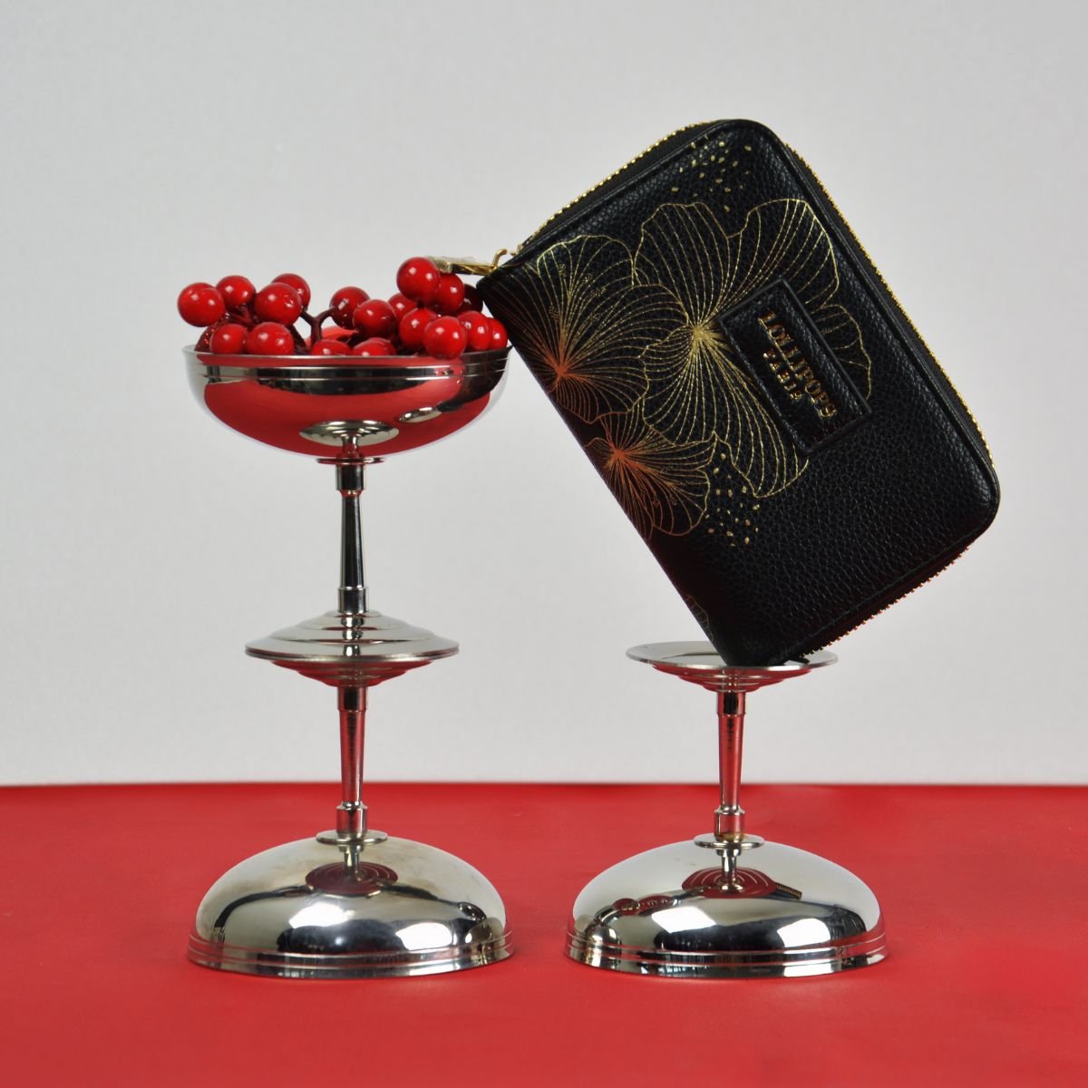 Portefeuille  Sya noir, LOLLIPOPS