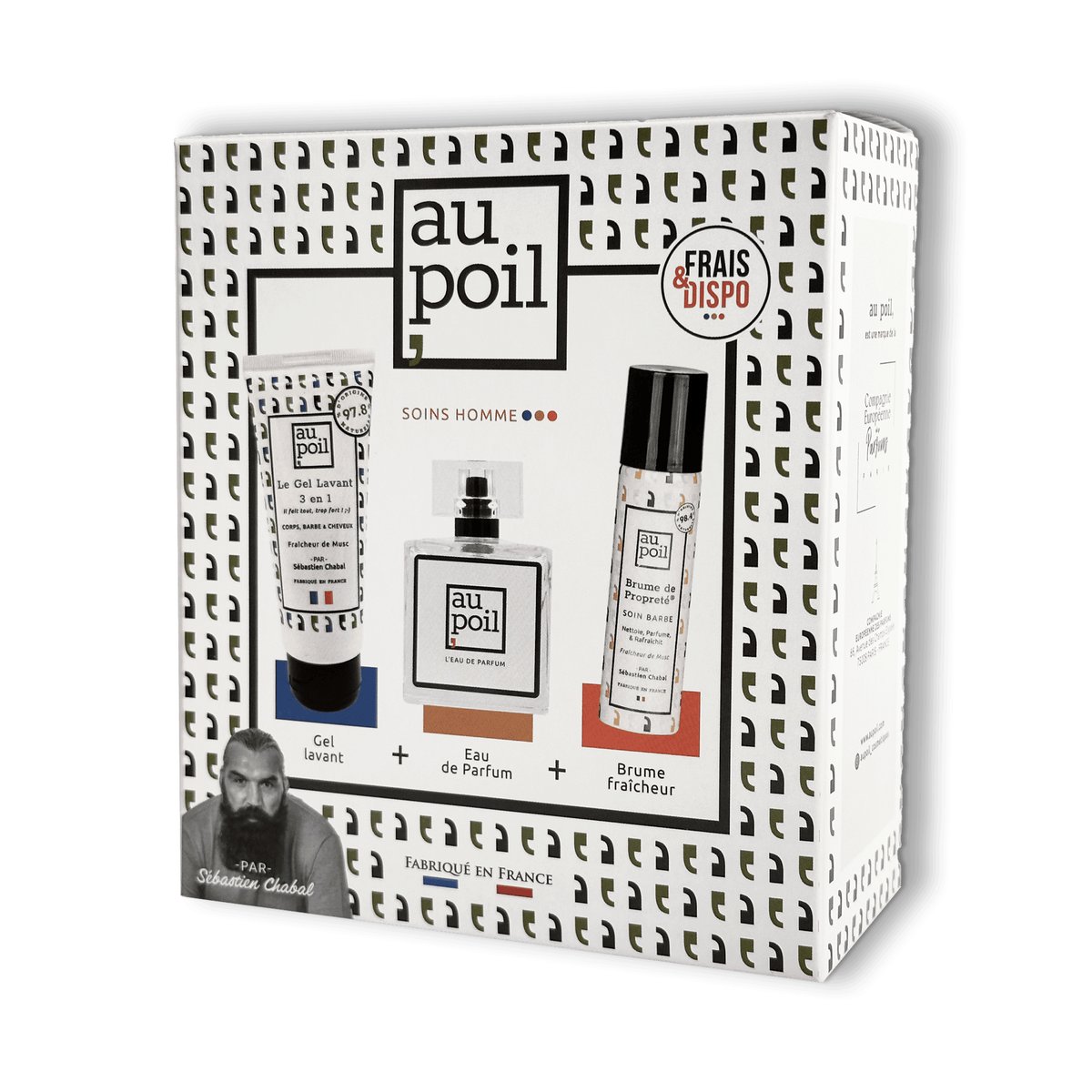 Coffret parfum et hygiène pour homme Frais & Dispo couleur unique, AU POIL