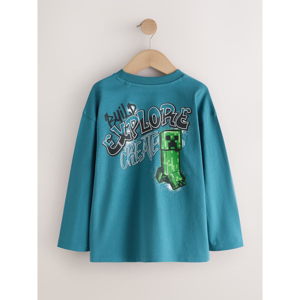 T-shirt minecraft à manches longues bleu sarcelle, NEXT