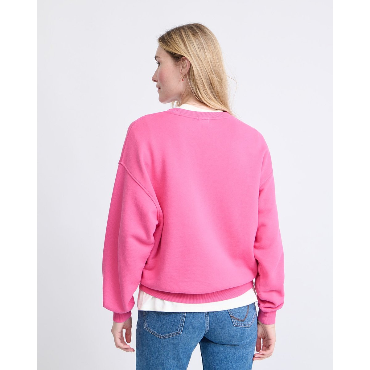 Sweat Vertige de l'amour en coton bio fushia garment dye, EMOI EMOI