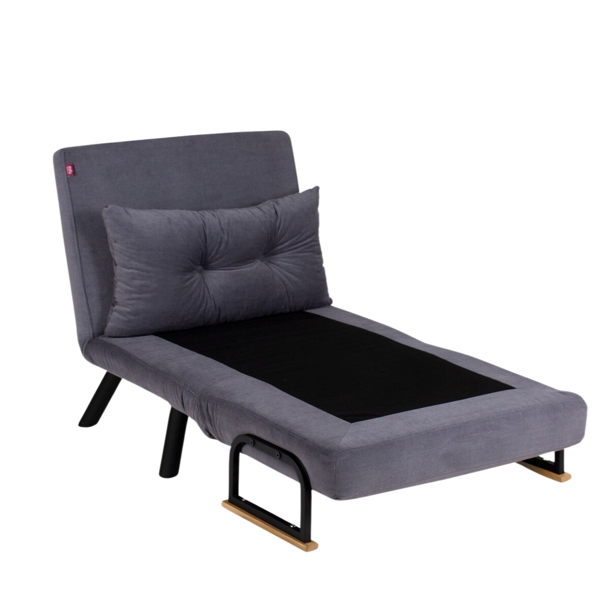 Fauteuil convertible en tissu - SANDO gris, CALICOSY