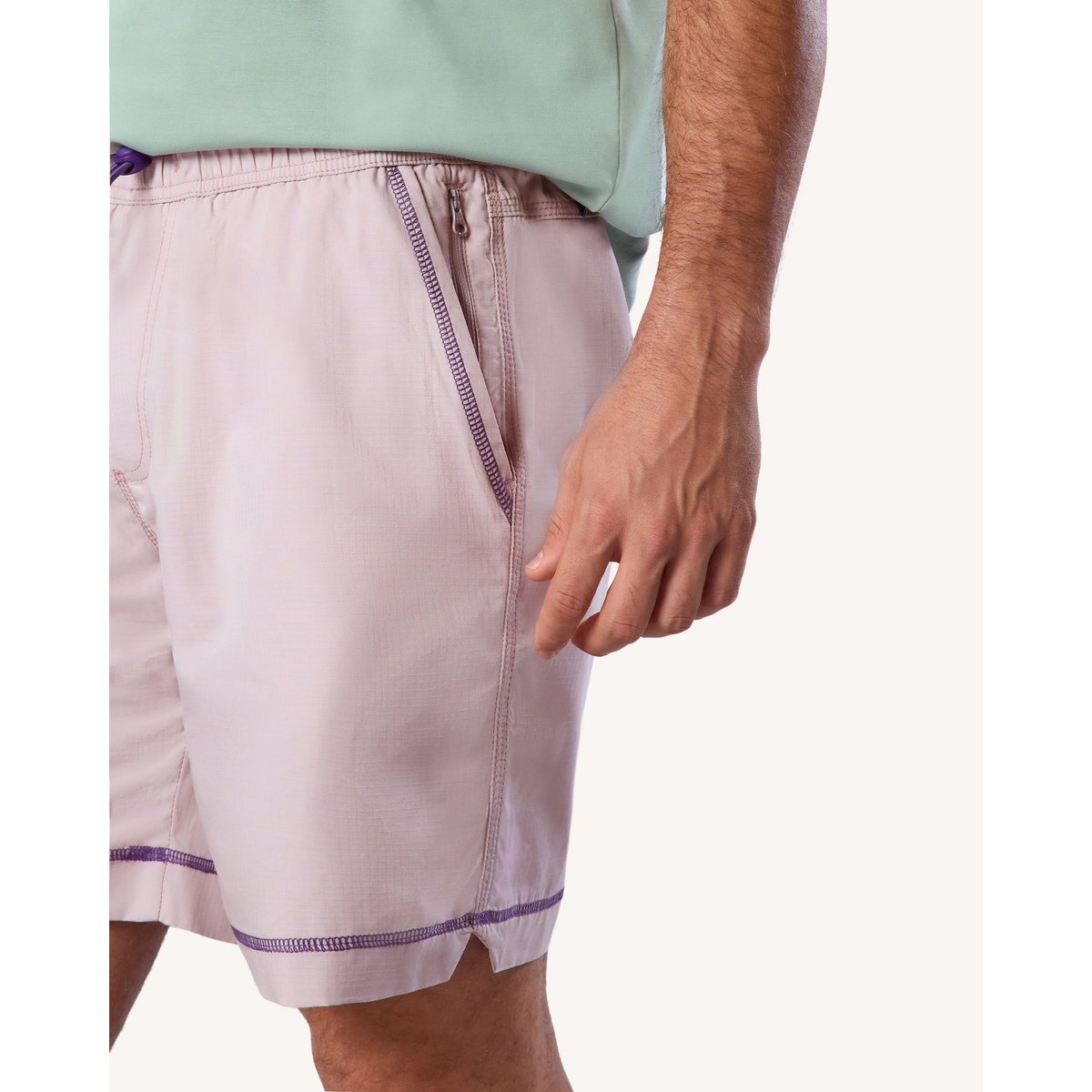 Short élastique MILLY OTD rose grisé, FAGUO