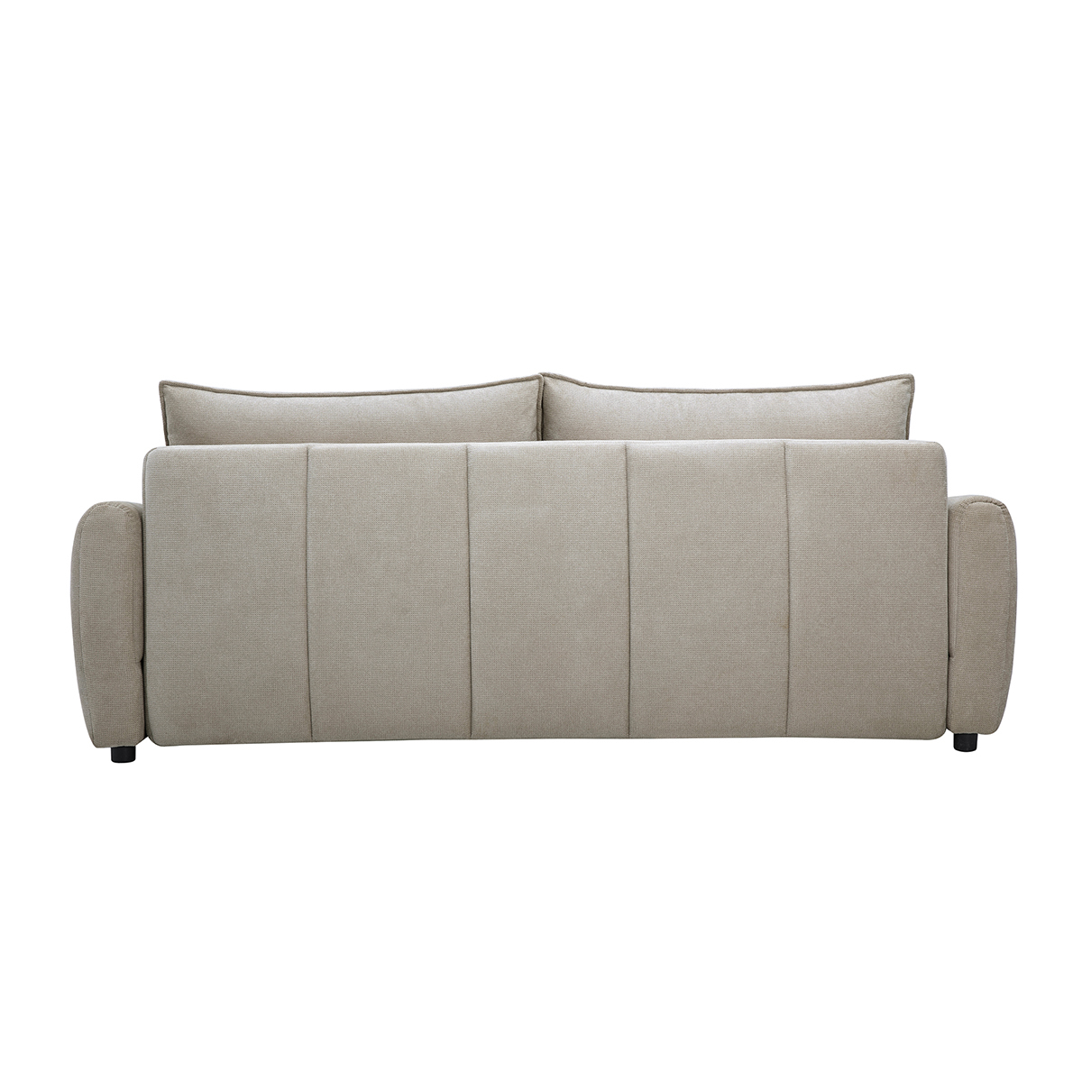 Canapé convertible 3 places en tissu chenille beige FOLDY beige, MILIBOO
