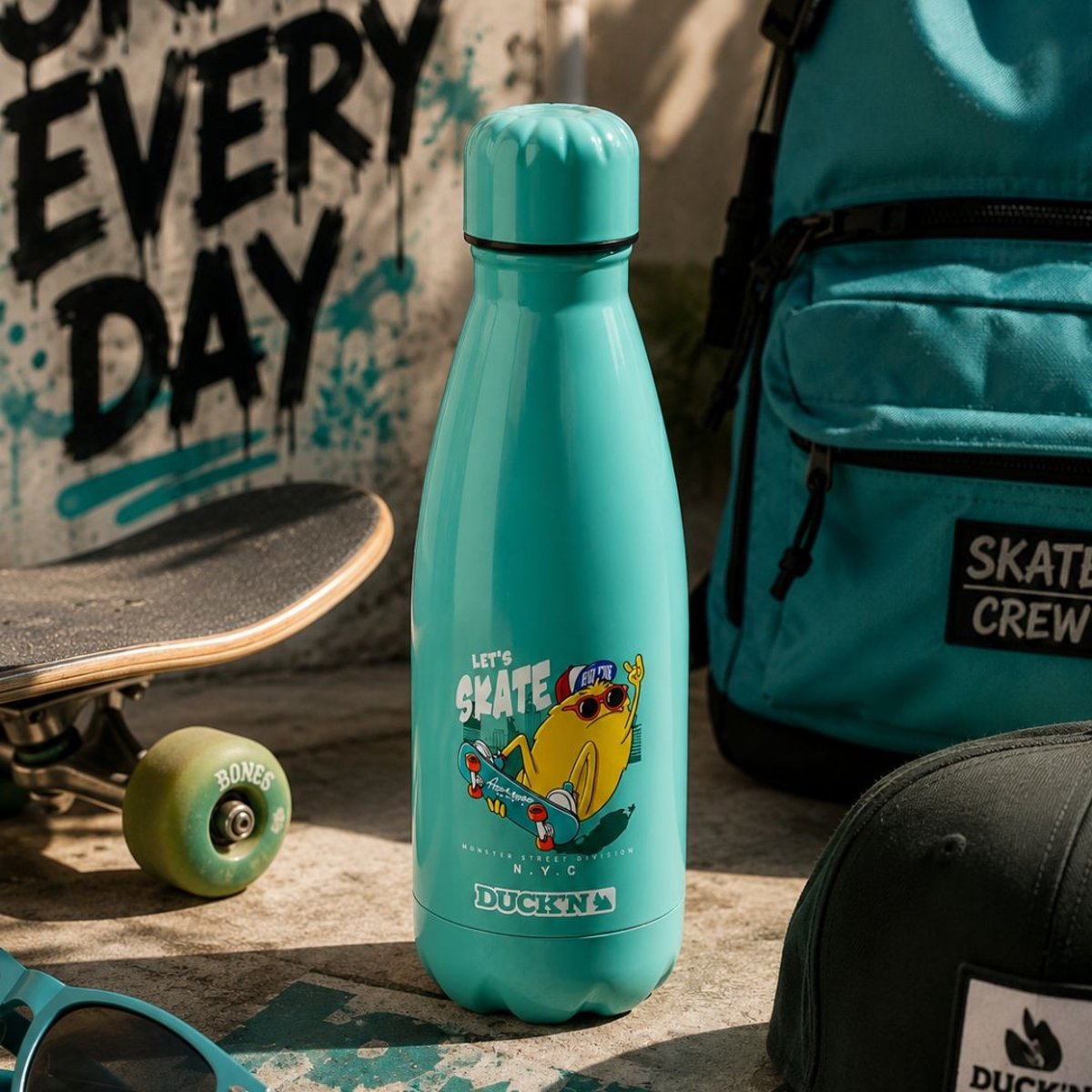 Bouteille Isotherme Skate finition mate 350ML bleu, ARTIME