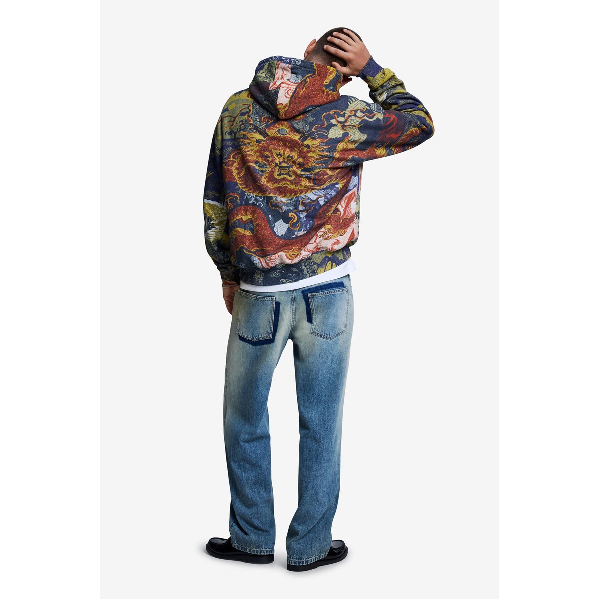 Sweat à capuche imprimé vert, DESIGUAL