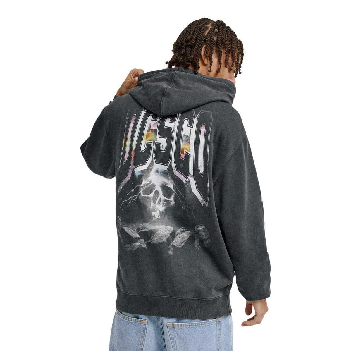 Sweat à capuche SKULL STORM. noir black, DC SHOES