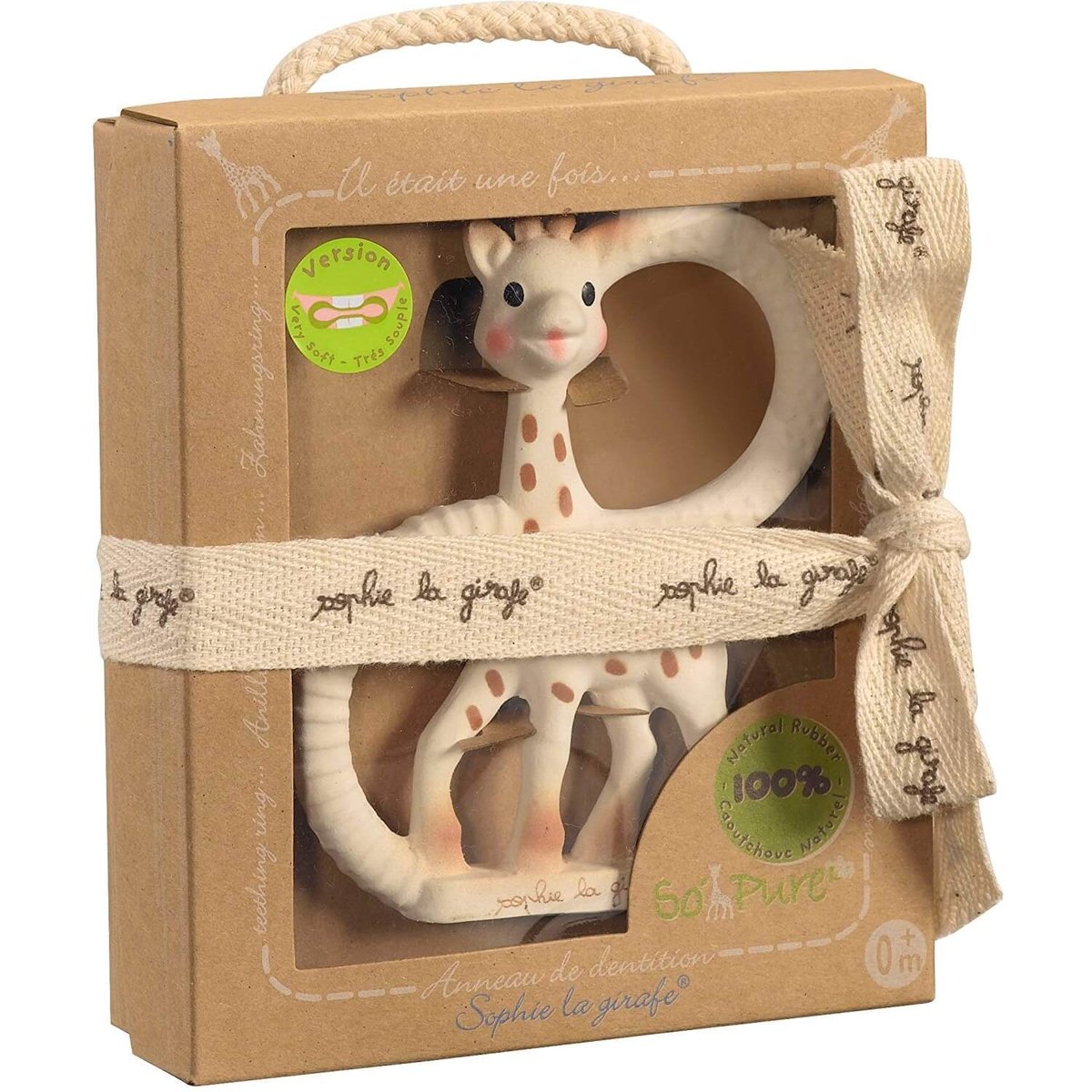 Anneau de dentition So'Pure Sophie la girafe beige, VULLI