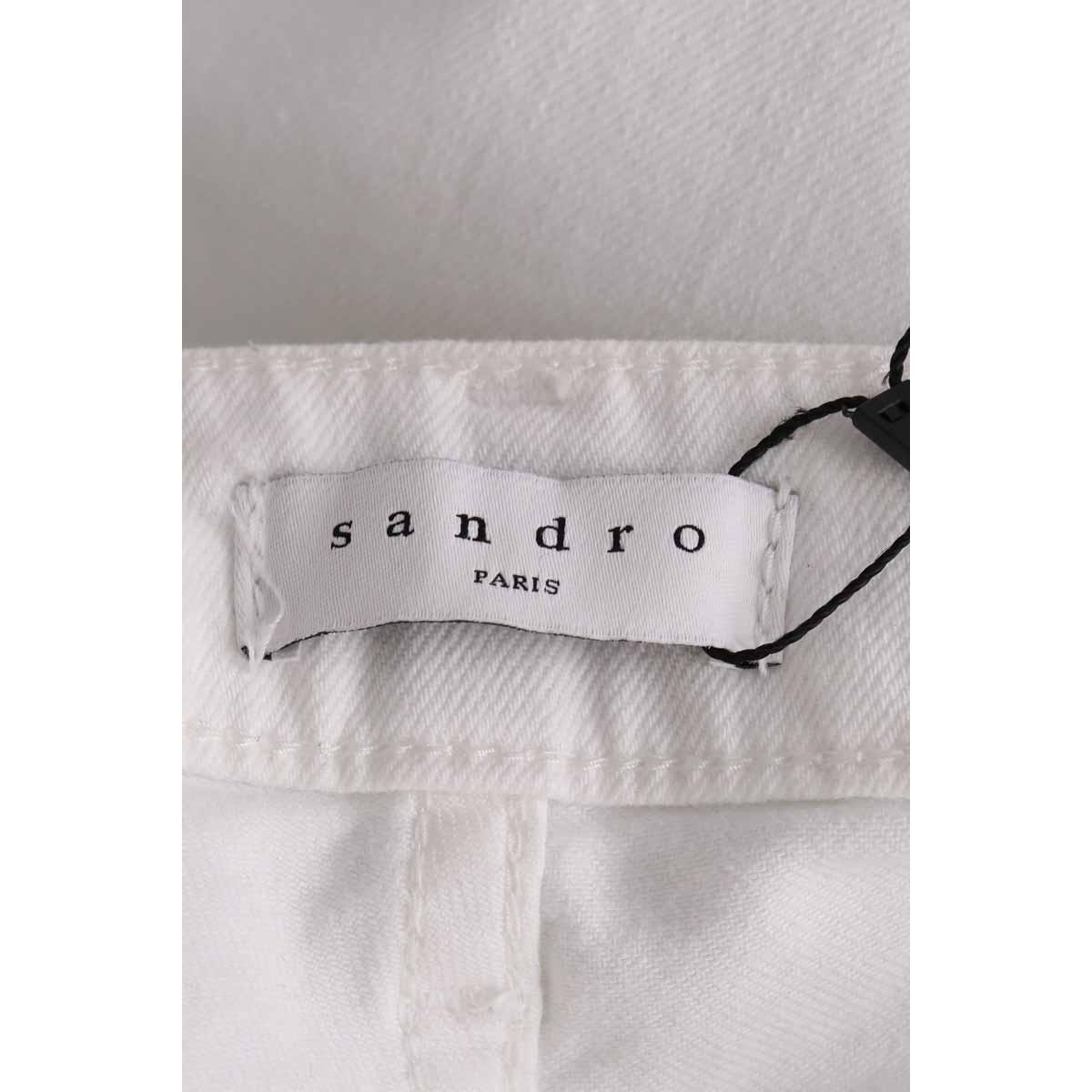 Jean droit - Très Bon État blanc, SANDRO