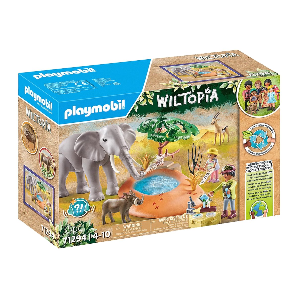 Explorateurs avec animaux de la savane multicolore, PLAYMOBIL