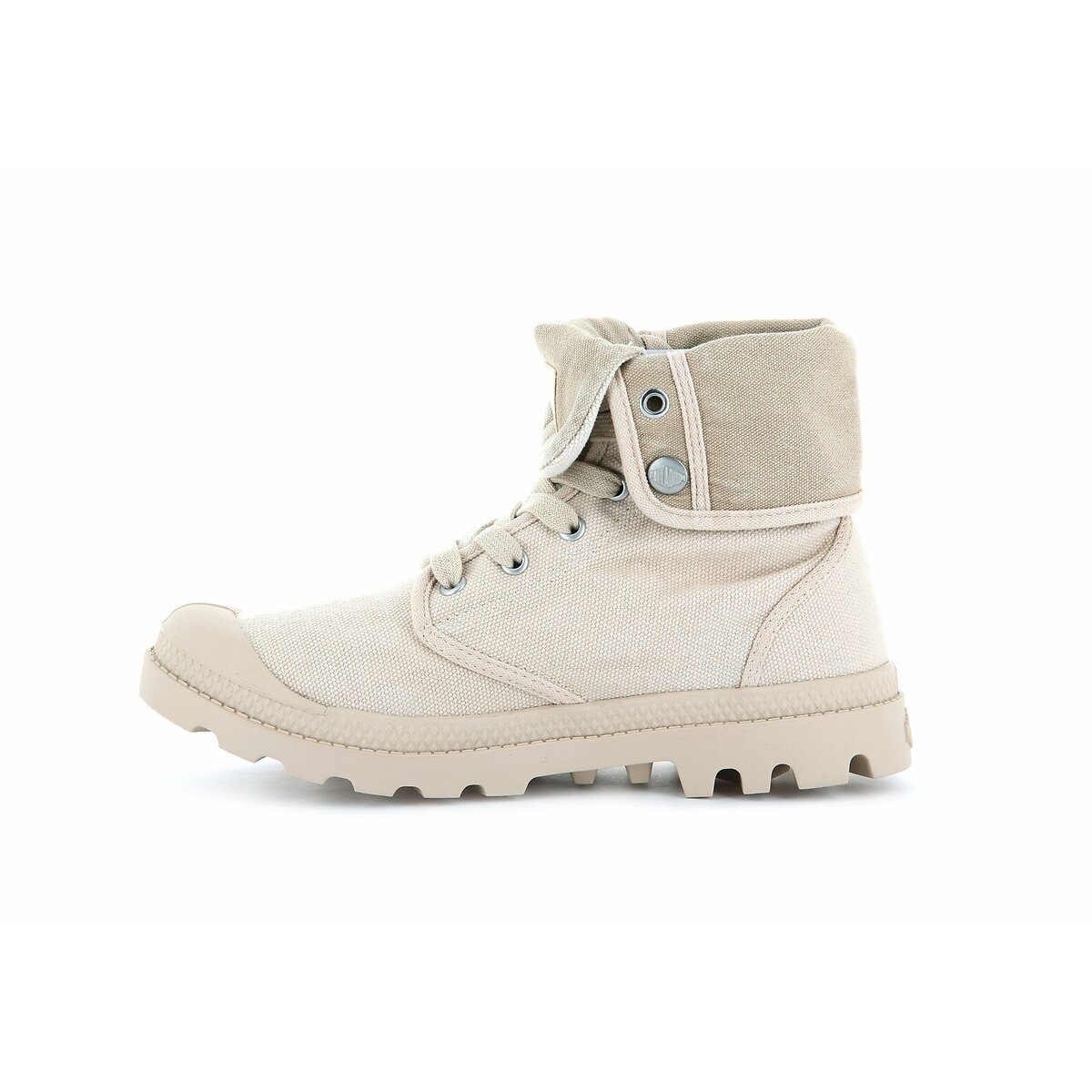 Sneakers alte con risvolto Baggy beige, PALLADIUM