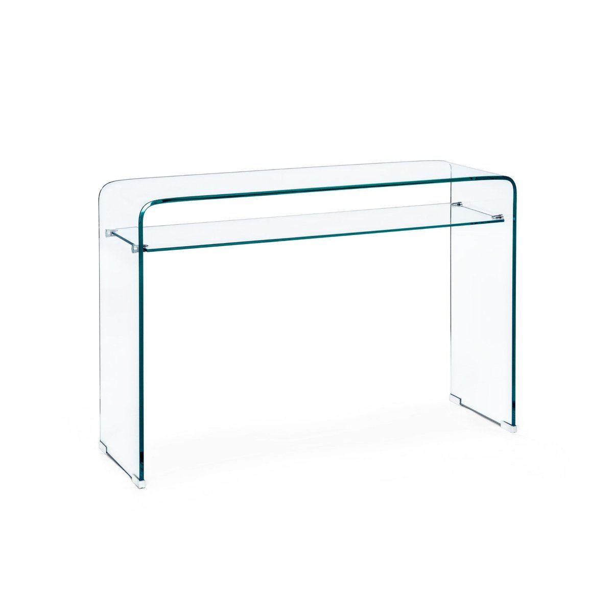Console d'entrée design en verre à double plateau L110 - IDORA transparent, HELLIN, DEPUIS 1862